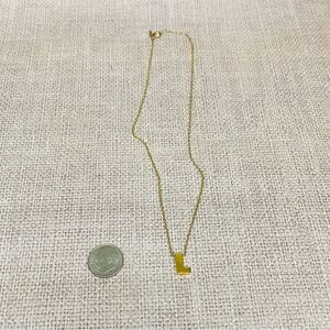 Trifari‎ Vintage Gold Initial L Necklace